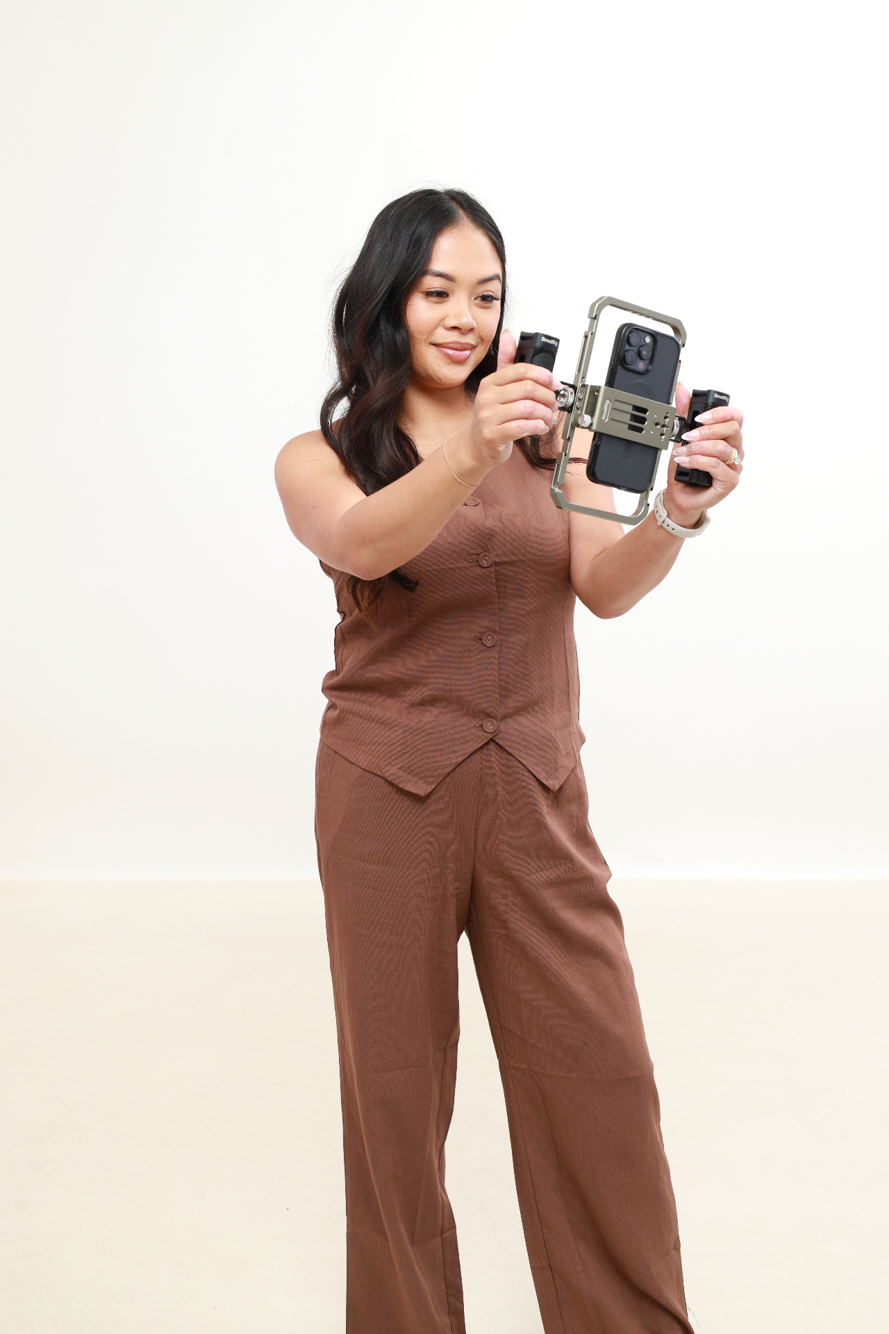 Janelle with rig in front